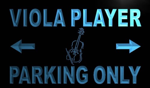 Viola Player Parking Only Neon Light Sign